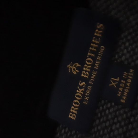 Brooks Brothers sweater pullover cardigan wool men black XL soft casual office - Picture 7 of 7